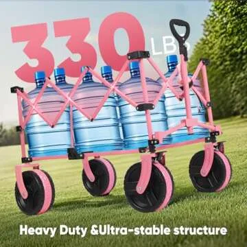 Sekey 220L Collapsible Wagon with 330 lbs Capacity