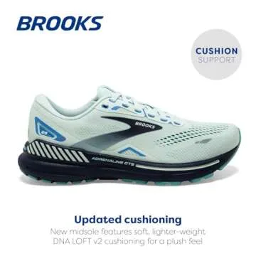 Brooks Women’s Adrenaline GTS 23 Supportive Running Shoe - Blue Glass/Nile Blue/Marina - 9 Medium
