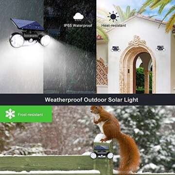 Ollivage Solar Lights Outdoor - Motion Sensor Security Lights