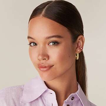 PAVOI 14K Gold Plated Hoop Earrings - Stylish & Eco-Friendly