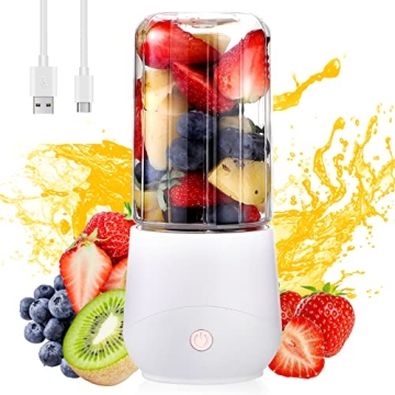 Portable Blender with 4 Blades - USB Charge Mini Blender for Shakes, Smoothies & Fresh Juice