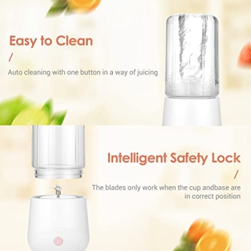 Portable 4-Blade USB Charge Mini Blender for Smoothies