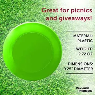 Custom Neon Green Frisbees 9.25" - Set of 10 for Events