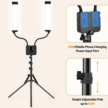 mcwdoit Adjustable Lash Light for Eyelash Extensions