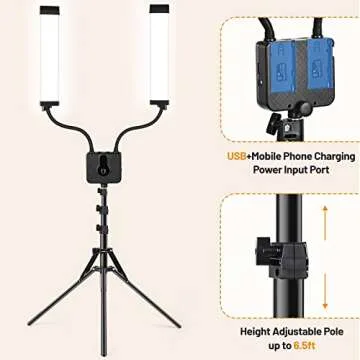 mcwdoit Adjustable Lash Light for Eyelash Extensions