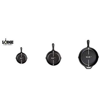 Lodge Pre-Seasoned 3.5-Inch Cast Iron Skillet Set for Side Dishes or Desserts (Set of 4)