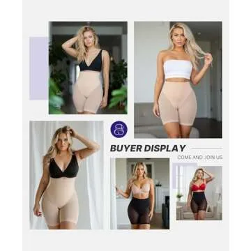 SHAPELLX Tummy Control Shapewear Shorts for Curves