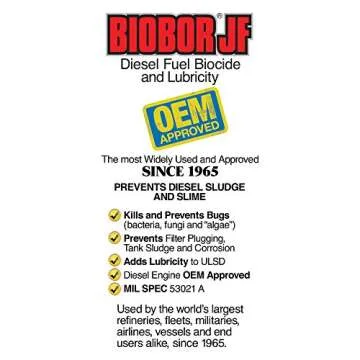 BIOBOR JF Diesel Fuel Additive: Highly Effective Fuel Biocide Supplement, Prevents Corrosion of Fuel...