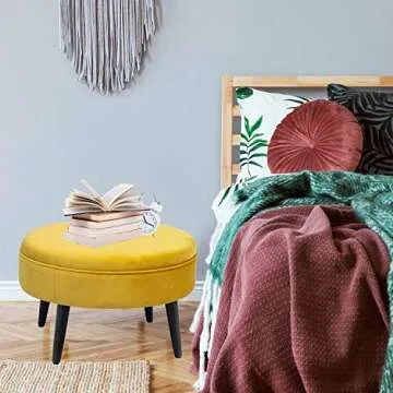 Shop Joveco Velvet Ottoman for Multi-Functional Style