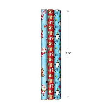 Hallmark Reversible Holiday Wrapping Paper Set - 120 sq. ft.