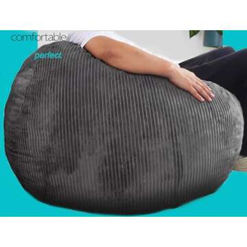 Luxurious Faux Rabbit Fur Bean Bag Chair for Comfort