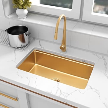 Gold Undermount Kitchen Sink - Luxury & Function 32 Inch