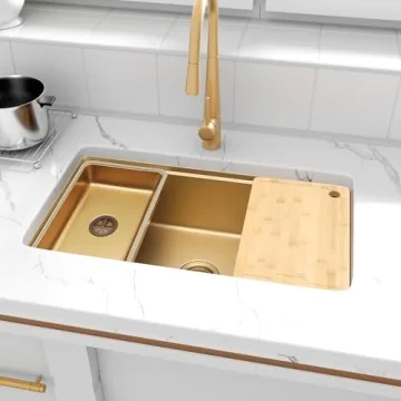Gold Undermount Kitchen Sink - Luxury & Function 32 Inch