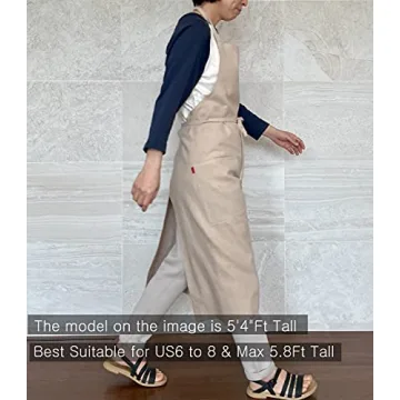 Stylish French Linen Cross Front Apron for Home Chefs