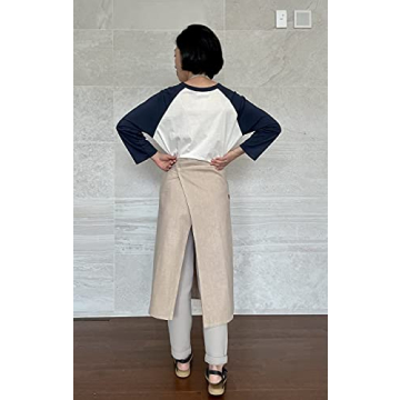 Stylish French Linen Cross Front Apron for Home Chefs