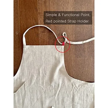 Stylish French Linen Cross Front Apron for Home Chefs