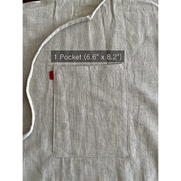 Stylish French Linen Cross Front Apron for Home Chefs