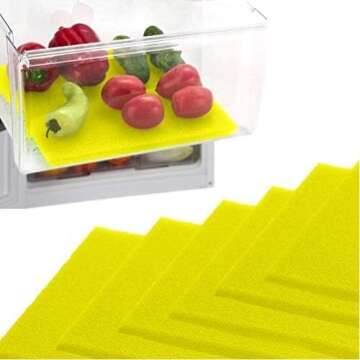 Dualplex® Fruit & Veggie Life Extender Liner for Fridge Refrigerator Drawers, 12 x 15 Inches (6 Pac...
