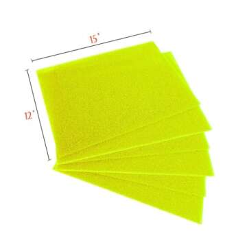 Dualplex® Fruit & Veggie Life Extender Liner for Fridge Refrigerator Drawers, 12 x 15 Inches (6 Pack) – Extends The Life of Your Produce Stays Fresh & Prevents Spoilage, (Yellow)