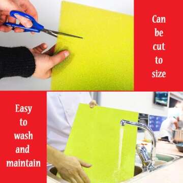 Dualplex® Fruit & Veggie Life Extender Liner for Fridge Refrigerator Drawers, 12 x 15 Inches (6 Pack) – Extends The Life of Your Produce Stays Fresh & Prevents Spoilage, (Yellow)