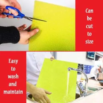 Dualplex® Fruit & Veggie Life Extender Liner for Fridge Refrigerator Drawers, 12 x 15 Inches (6 Pack) – Extends The Life of Your Produce Stays Fresh & Prevents Spoilage, (Yellow)