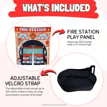 Couch Swag Firehouse Play Panel for Kids' Foam Sofa