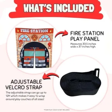 Couch Swag Firehouse Play Panel for Kids' Foam Sofa