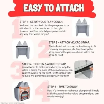 Couch Swag Firehouse Play Panel for Kids' Foam Sofa