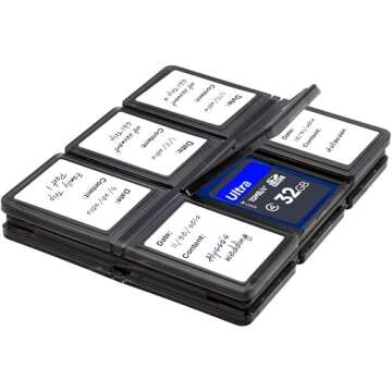 Acuvar 12 Slot SD Memory Card Case for Easy Storage and Protection