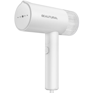 BEAUTURAL Steamer for Clothes, Foldable Handheld Clothing Wrinkles Remover for Garments, 30-Second Fast Heat-up, Portable Fabric Steamer for 120V Countries, Not for Use in 220V Such as Europe