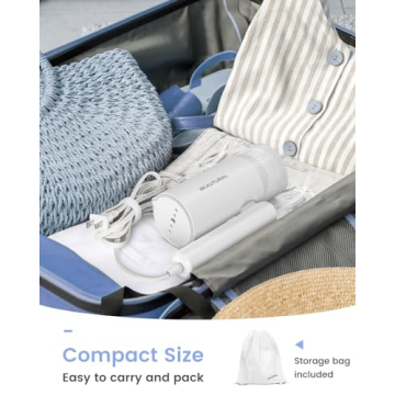 BEAUTURAL Steamer for Clothes, Foldable Handheld Clothing Wrinkles Remover for Garments, 30-Second Fast Heat-up, Portable Fabric Steamer for 120V Countries, Not for Use in 220V Such as Europe