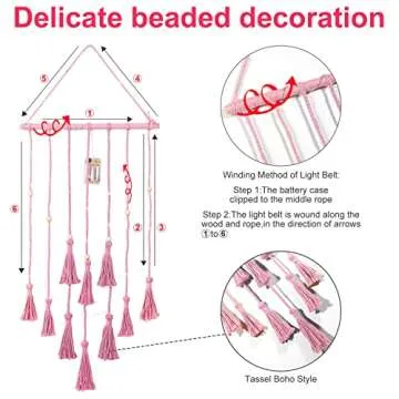 Charming Hanging Photo Display with Lights for Girls