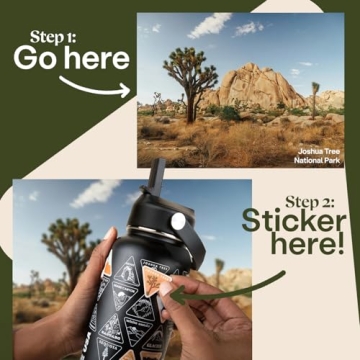Wondery National Parks Water Bottle with Stickers, 32 oz