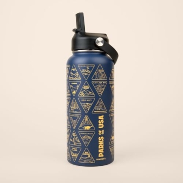 Wondery National Parks Water Bottle with Stickers, 32 oz