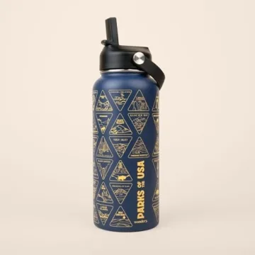 Wondery National Parks Water Bottle with Stickers, 32 oz