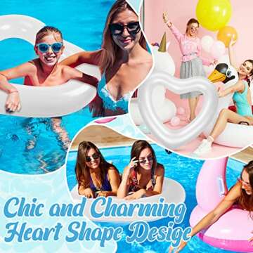 Heart Shaped Pool Float - Stylish Inflatable Ring