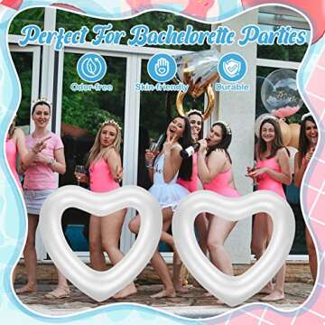 Heart Shaped Pool Float - Stylish Inflatable Ring