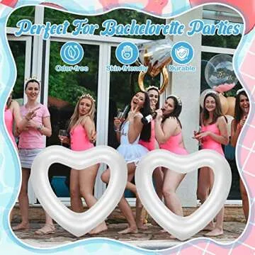 Heart Shaped Pool Float - Stylish Inflatable Ring