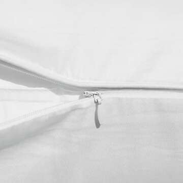 Precoco White Pillow Cases Standard Size Set of 4 | 100% Cotton Pillowcases with Zipper Hidden | Premium Cooling Decorative Pillow Covers with 600 Thread Count, Soft & Smooth, 20x26 inches