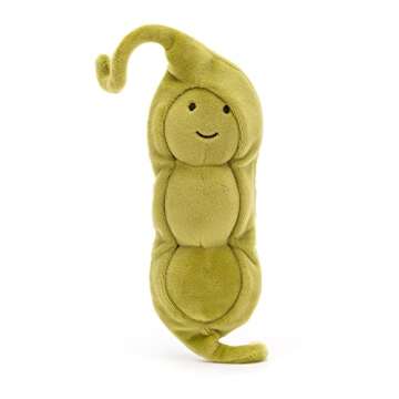Jellycat Vivacious Vegetable Pea Plush Toy - 7 Inches