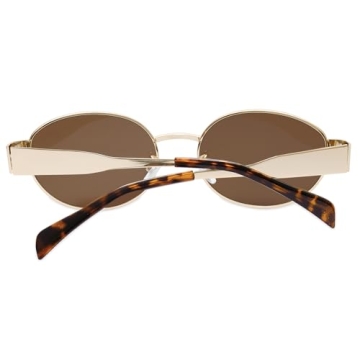 Trendy Gold Retro Oval Sunglasses for Women and Men