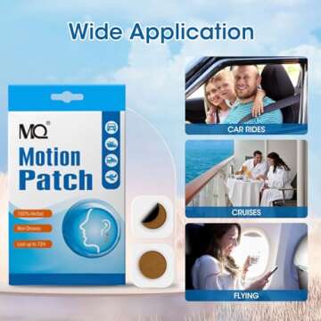 MQ Motion Sickness Patch, Non Drowsy Solution for Travel