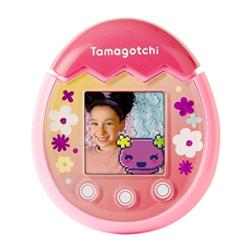 Tamagotchi Pix - Floral (Pink) | Interactive Virtual Pet with Camera & Games