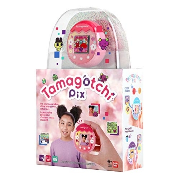 Tamagotchi Pix Floral Pink Virtual Pet with Camera