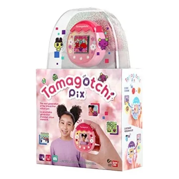 Tamagotchi Pix Floral Pink Virtual Pet with Camera