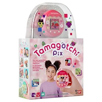 Tamagotchi Pix Floral Pink Virtual Pet with Camera