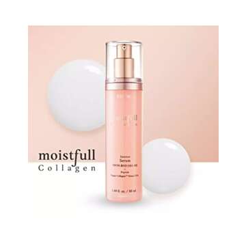 ETUDE Moistfull Collagen Intense Serum 50ml | Intense Hydrating Super Collagen Skin Care Serum | Korean Facial Moisturizing Serum with Low-molecular Peptides included for All Skin Type