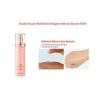 ETUDE Moistfull Collagen Intense Serum 50ml | Intense Hydrating Super Collagen Skin Care Serum | Korean Facial Moisturizing Serum with Low-molecular Peptides included for All Skin Type