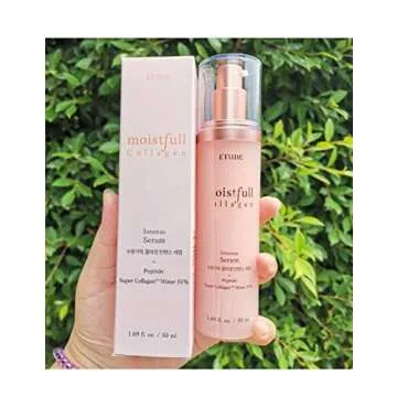 ETUDE Moistfull Collagen Intense Serum 50ml | Intense Hydrating Super Collagen Skin Care Serum | Korean Facial Moisturizing Serum with Low-molecular Peptides included for All Skin Type