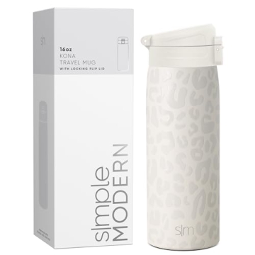 Simple Modern Insulated Thermos Travel Coffee Mug with Snap Flip Lid | Leakproof Reusable Stainless ...